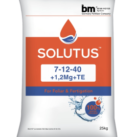 Phân bón lá NPK trung vi lượng SOLUTUS 7-12-40+1,2Mg+TE