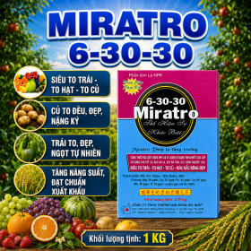 Phân bón Lá NPK MIRATRO 6-30-30 (NGN)