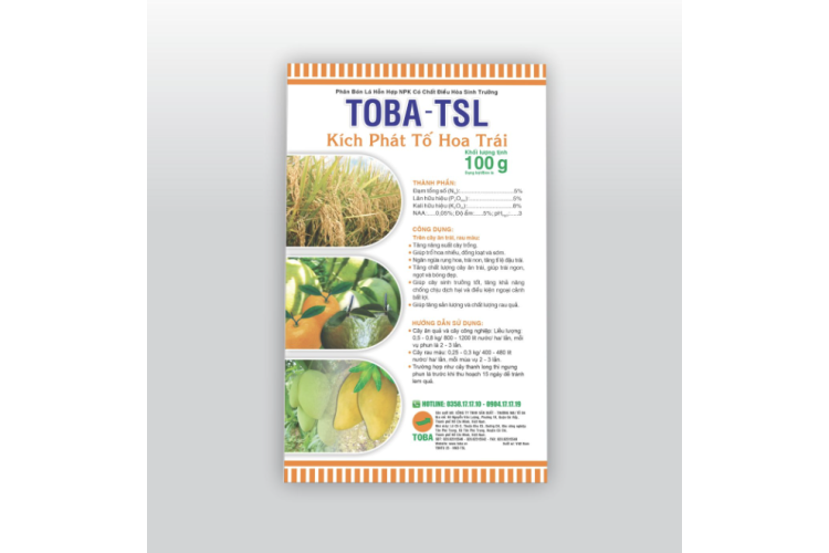 Phân Bón Lá TOBA TSL Kích Phát Tố Hoa Trái Gói 1KG