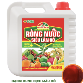 PHÂN BÓN RỒNG NƯỚC – SIÊU LÂN ĐỎ CAN 5 LÍT