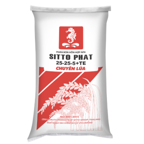 PHÂN BÓN SITTO PHAT 25-25-5+TE CHUYÊN LÚA (BAO 50KG)