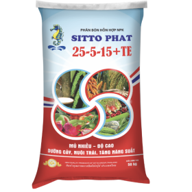 PHÂN BÓN HỖN HỢP NPK SITTO PHAT 25-5-15+TE (BAO 50KG)