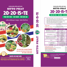 PHÂN BÓN NPK SITTO PHAT 20-20-15+TE (BAO 40KG)