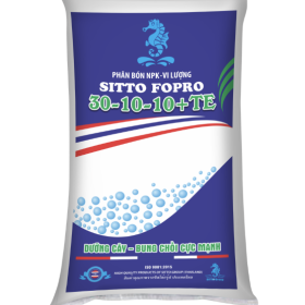 PHÂN BÓN NPK VI LƯỢNG SITTO FOPRO 30-10-10+TE (BAO 50KG)