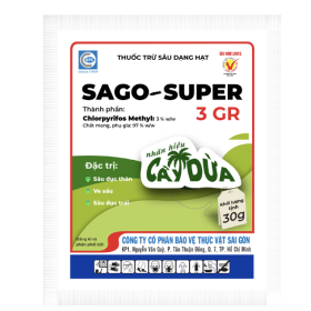 THUỐC TRỪ SÂU DẠNG HẠT SAGO SUPER 3GR - HIỆU CÂY DỪA