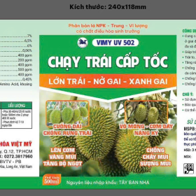 VIMY UV 502 CHẠY TRÁI CẤP TỐC 500ML