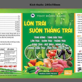 VIMY ĐỒNG XANH-LỚN TRÁI SUÔN THẲNG TRÁI 500ML