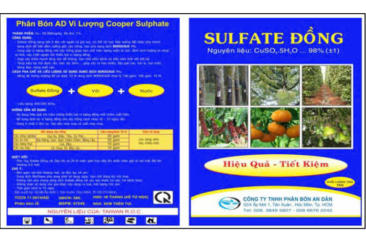 SULFATE ĐỒNG 1KG AN DÂN