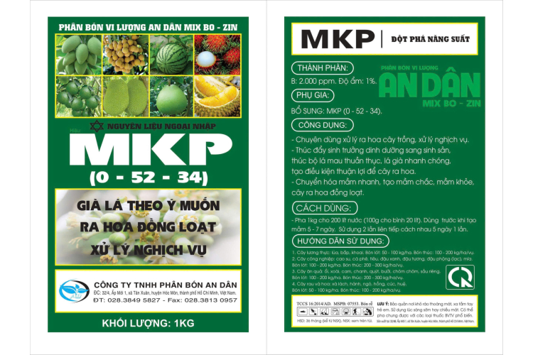 MKP (0-52-34) 1KG AN DÂN