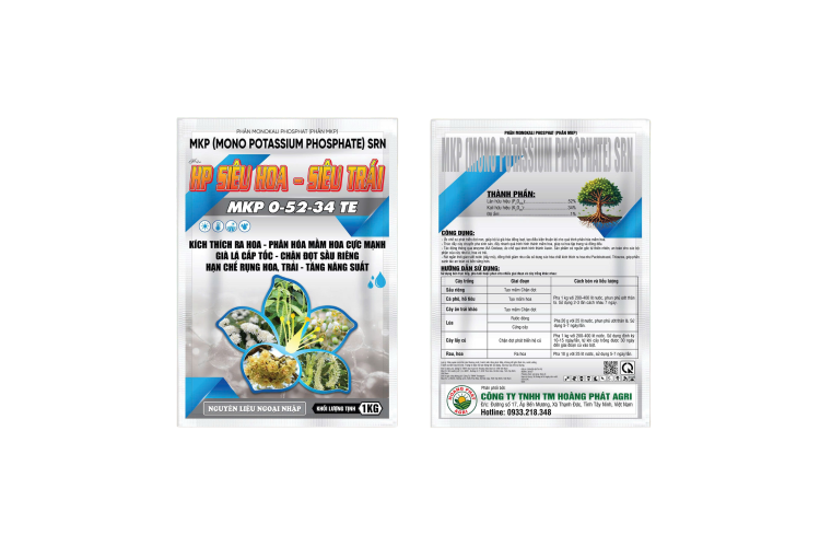 HP SIÊU HOA - SIÊU TRÁI MKP 0-52-34 TE 1KG HOÀNG PHÁT
