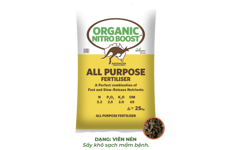 PHÂN HỮU CƠ ORGANIC NITRO BOOST - BAO 25KG