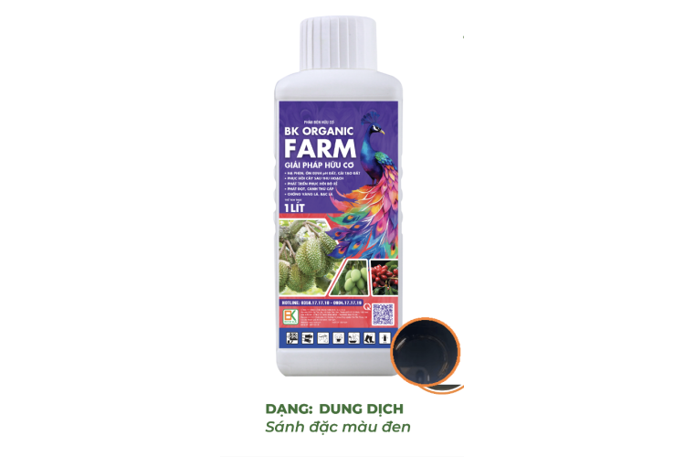 PHÂN HỮU CƠ BK ORGANIC FARM  - CHAI 1 LÍT