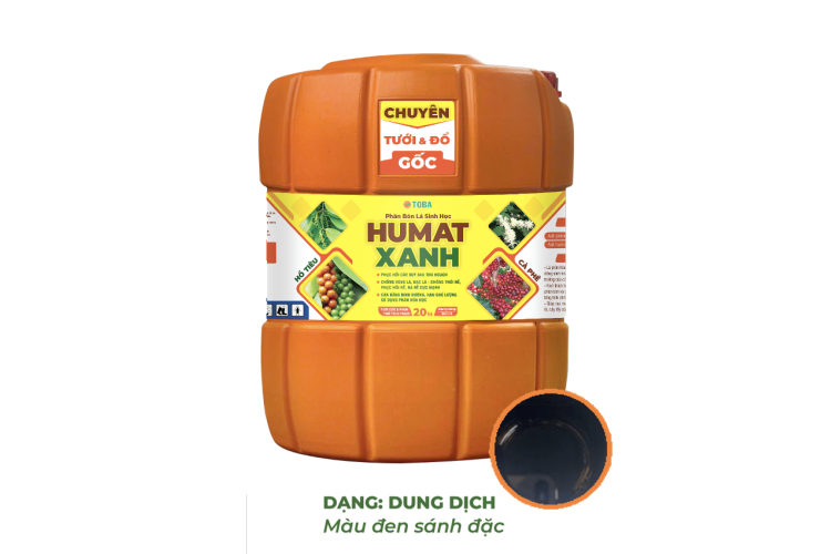 PHÂN BÓN LÁ SINH HỌC HUMAT XANH - CAN 20 LÍT