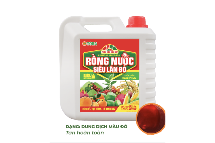 PHÂN BÓN RỒNG NƯỚC – SIÊU LÂN ĐỎ CAN 5 LÍT