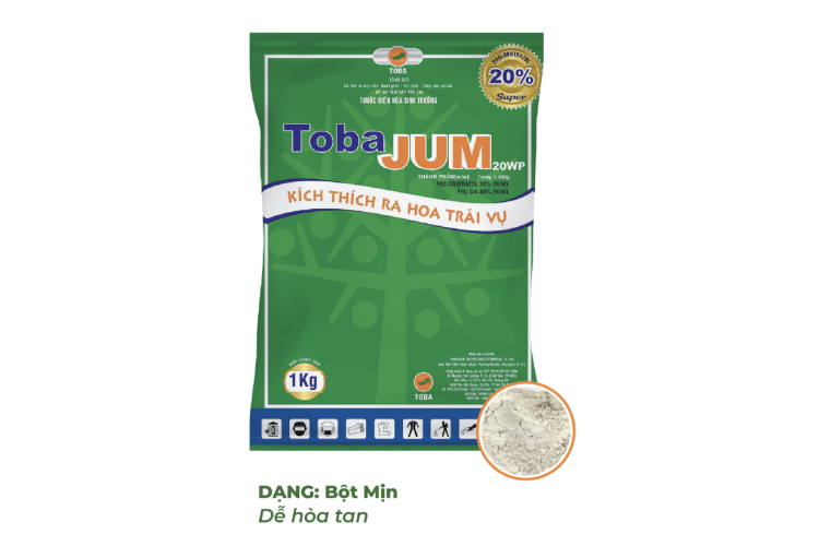 THUỐC ĐIỀU HÒA SINH TRƯỞNG TOBA JUM 20WP