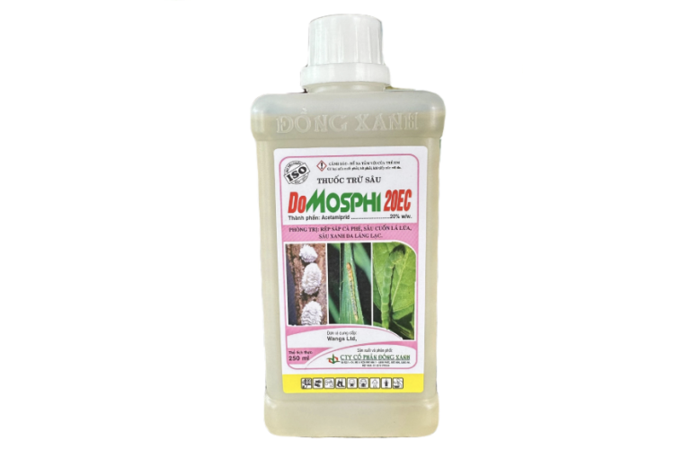 THUỐC TRỪ SÂU DOMOSPHI 20EC - phòng trị rệp sáp cà phê, sâu cuốn lá lúa, sâu xanh da láng lạc