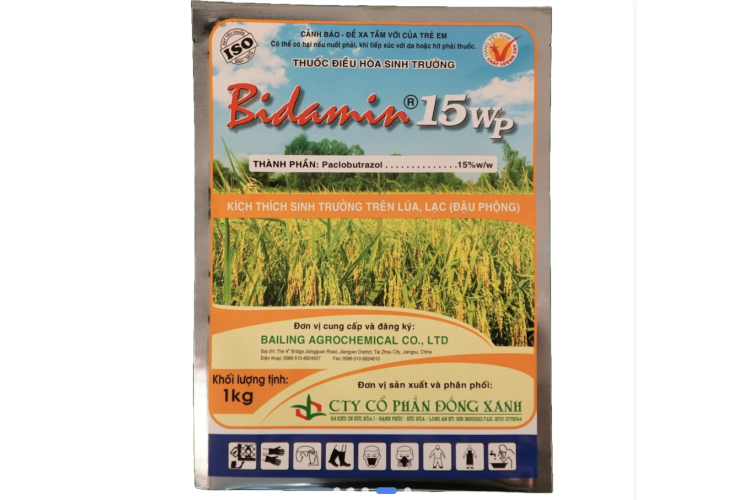 THUỐC ĐIỀU HÒA SINH TRƯỞNG BIDAMIN® 15WP - dùng trên lúa, lạc