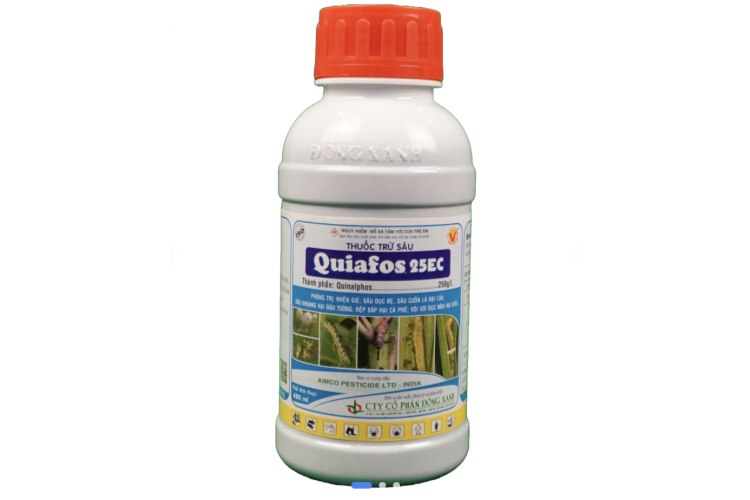 THUỐC TRỪ SÂU QUIAFOS 25EC - phòng trị nhện gié, sâu đục bẹ, sâu cuốn lá...