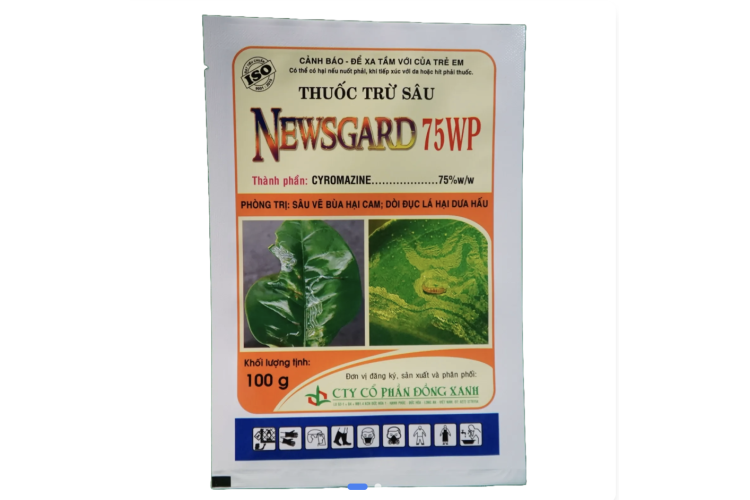 THUỐC TRỪ SÂU NEWSGARD 75WP - Phòng trị sâu vẽ bùa hại cam; dòi đục lá hại dưa hấu