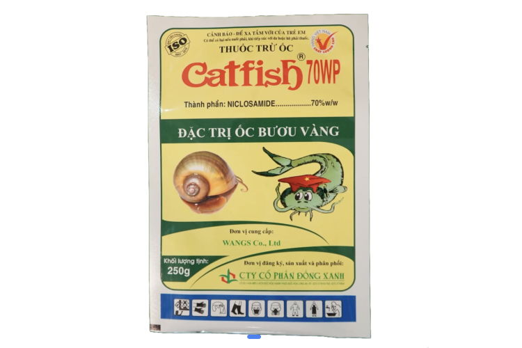 THUỐC TRỪ ỐC CATFISH® 70WP - Diệt trừ ốc bưu vàng hại lúa