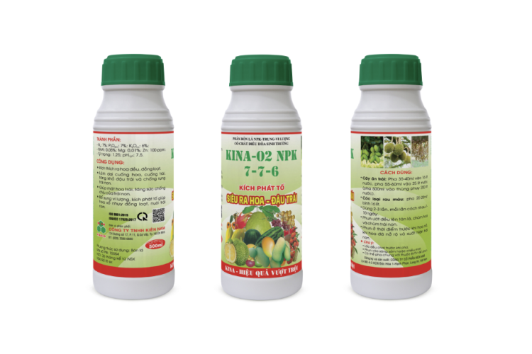 Phân bón KINA-02 NPK 7-7-6 - Siêu ra hoa đậu trái
