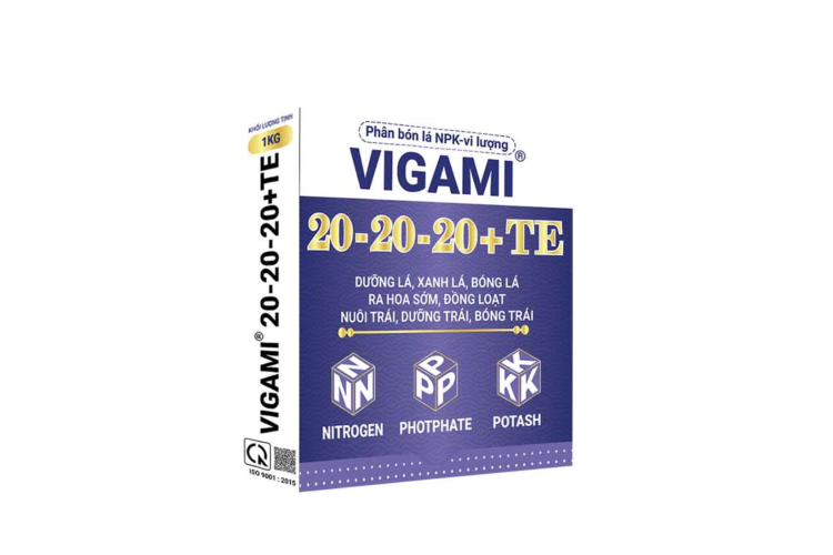 PHÂN BÓN LÁ NPK – VI LƯỢNG VIGAMI® 20-20-20 +TE