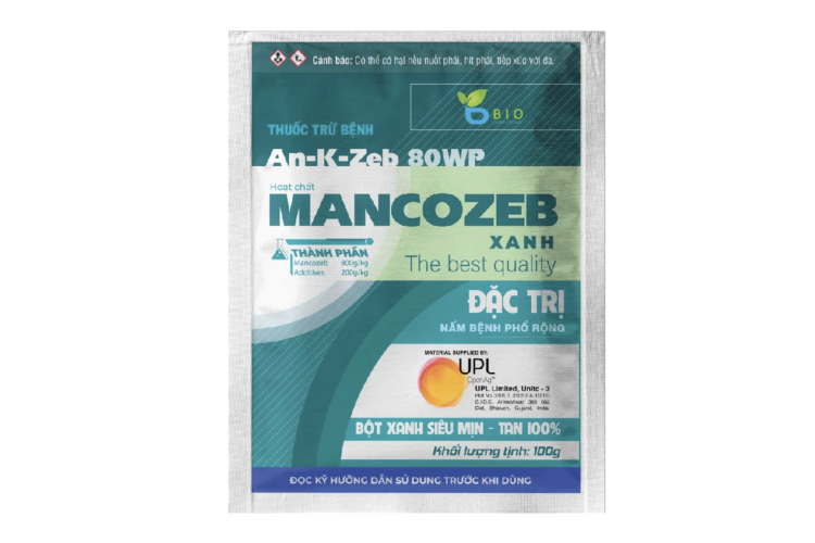 THUỐC TRỪ BỆNH MANCOZEB XANH (AN-K-ZEB 80WP) 