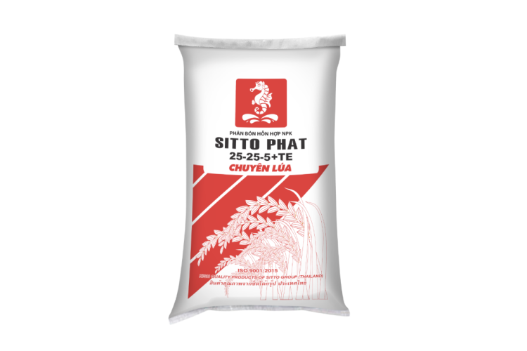 PHÂN BÓN SITTO PHAT 25-25-5+TE CHUYÊN LÚA (BAO 50KG)