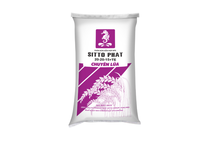 PHÂN BÓN SITTO PHAT 20-20-15+TE CHUYÊN LÚA (BAO 25KG)