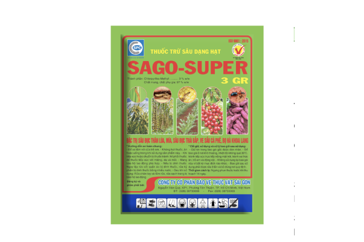 THUỐC TRỪ SÂU DẠNG HẠT SAGO-SUPER 3GR 