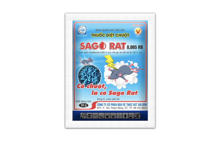 THUỐC DIỆT CHUỘT SAGO RAT 0.005 RB 