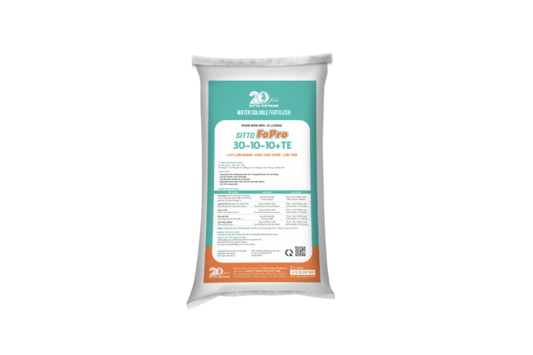 PHÂN BÓN SITTO FOPRO 30-10-10+TE (Bao 20kg)