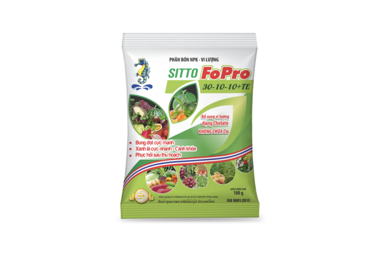 Phân bón Sitto FOPRO 30-10-10+TE (gói 100g)