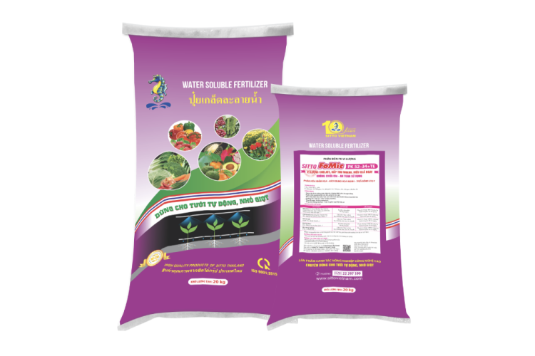 Phân bón SITTO FOMIC PK 52-34+TE (Bao 20kg)