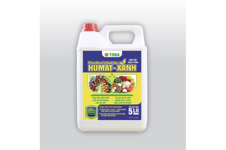 PHÂN BÓN LÁ HUMAT XANH Can 5 lít (TOBA)