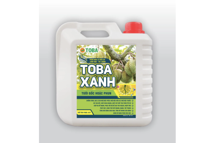 Phân bón lá Hữu cơ TOBA XANH CAN 5 LÍT
