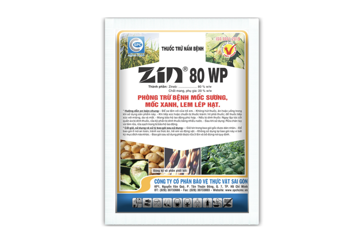 THUỐC TRỪ NẤM BỆNH ZIN 80WP