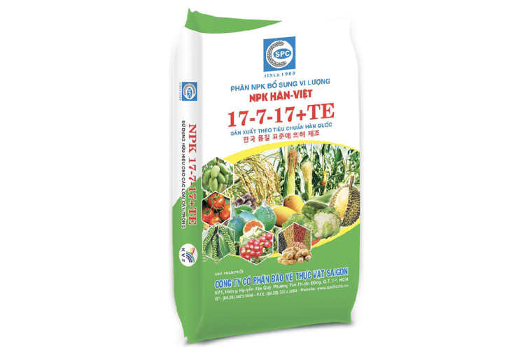 PHÂN BÓN HỖN HỢP NPK HÀN-VIỆT 17-7-17+TE