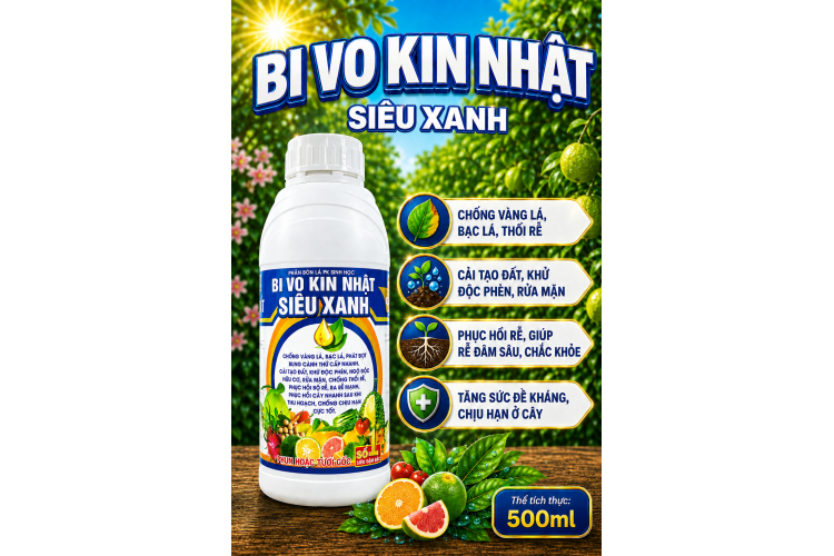 Phân bón lá PK BI VO KIN NHẬT SIÊU XANH (NCP)