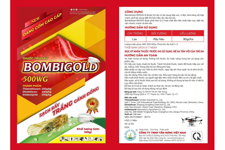 THUỐC TRỪ SÂU BOMBIGOLD 500WG