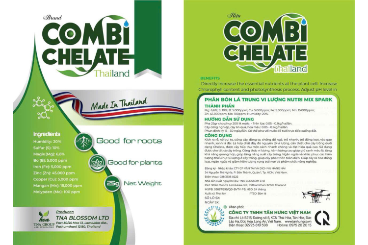 PHÂN BÓN LÁ NUTRI MIX SPARK  - COMBI CHELATE THAILAND