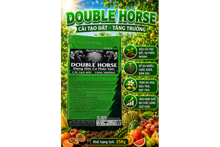 Phân Bón Sinh Học DOUBLE HORSE (NGN) (Bao 25kg)