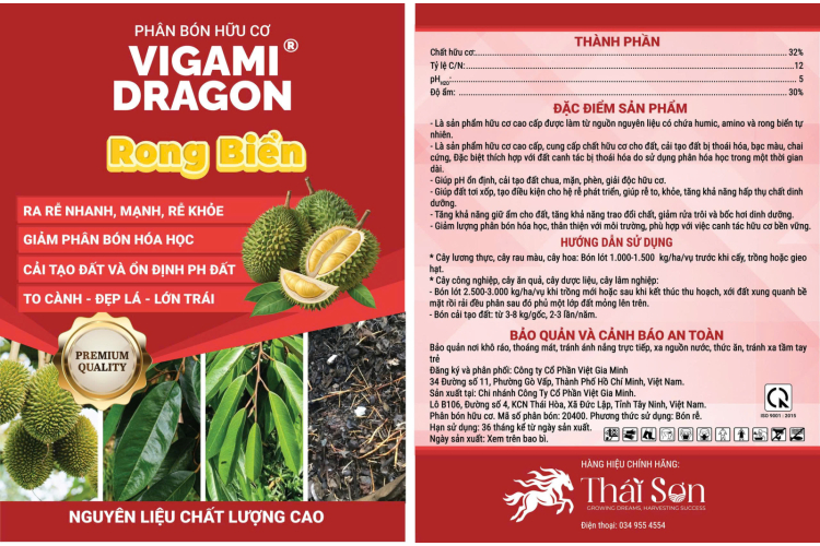 PHÂN BÓN VIGAMI® DRAGON - RONG BIỂN