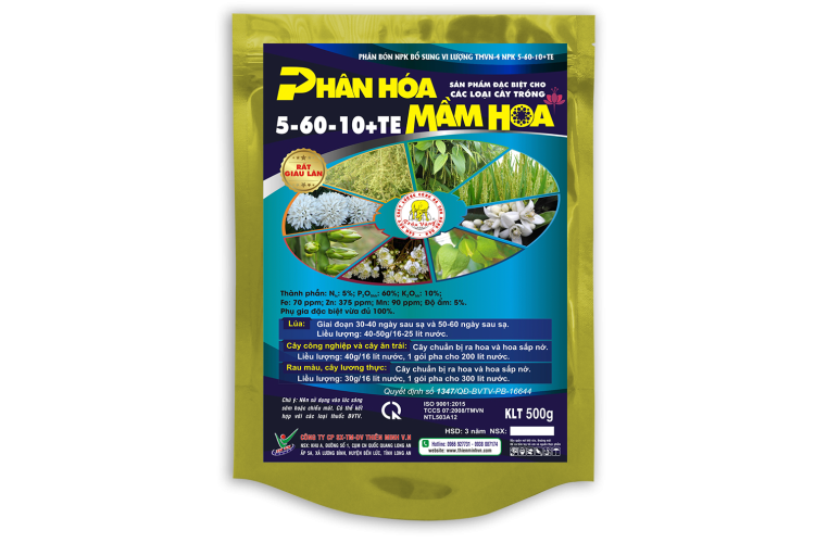 PHÂN HÓA MẦM HOA 5-60-10+TE (Trâu Vàng)