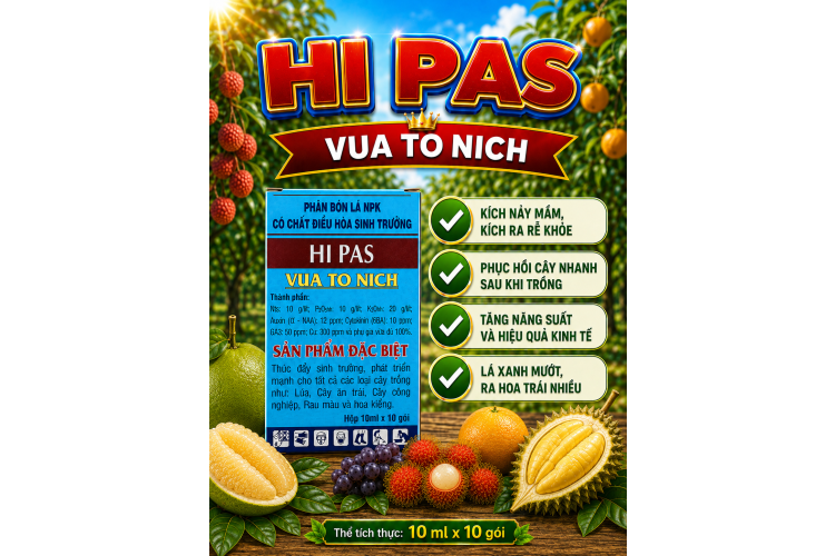 Phân bón lá NPK HI PAS-Vua To Nich (NCP)