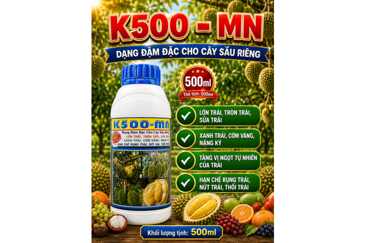 Phân bón K500-Mn Chuyên cho Sầu riêng (NCP)