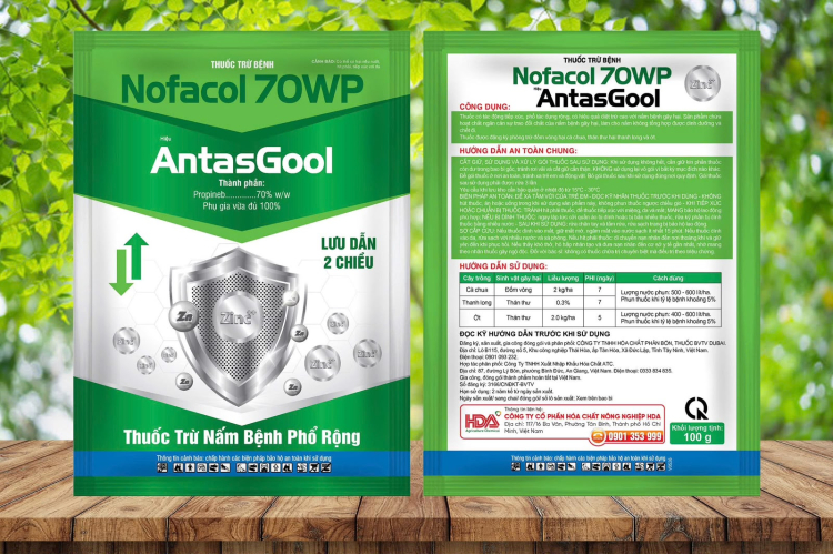 THUỐC TRỪ BỆNH NOFACOL 70WP Hiệu AntasGool