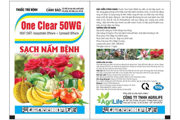 THUỐC TRỪ BỆNH ONE CLEAR 50WG 