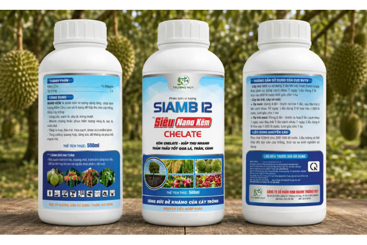 PHÂN BÓN VI LƯỢNG SIAMB 12 - SIÊU NANO KẼM CHELATE