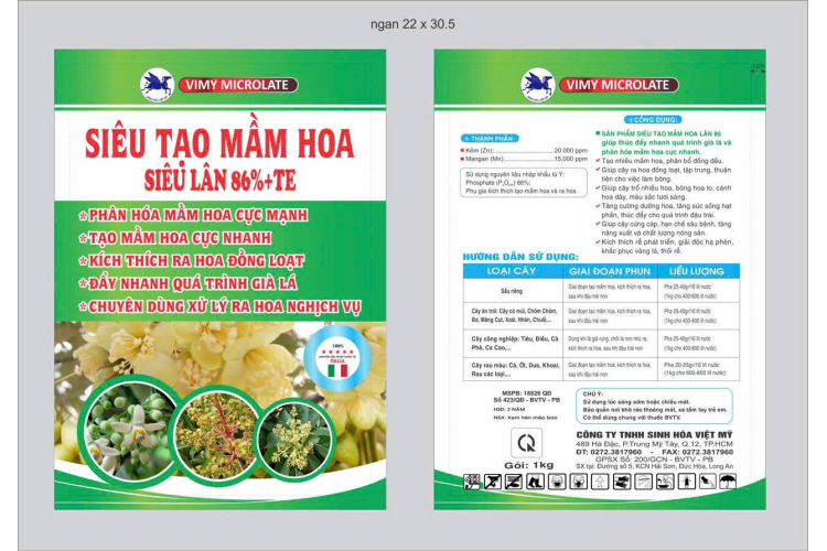 VIMY MICROLATE SIÊU TẠO MẦM HOA 1KG